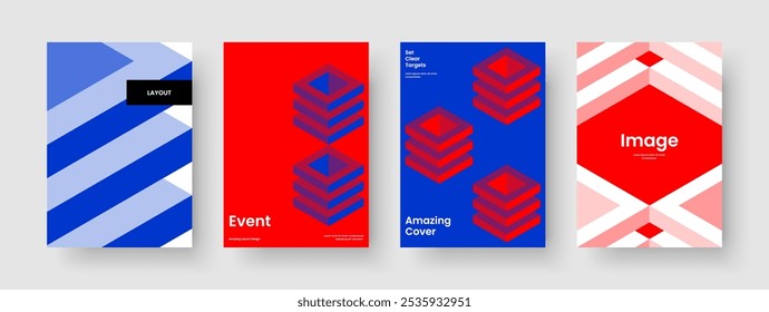 Design Geométrico de Apresentação de Negócios. Modelo de Cartaz Isolado. Layout do folheto abstrato. Brochura. Faixa. Histórico. Capa de Livro. Relatório. Folheto informativo. Notebook. Identidade da marca. Diário. Boletim Informativo
