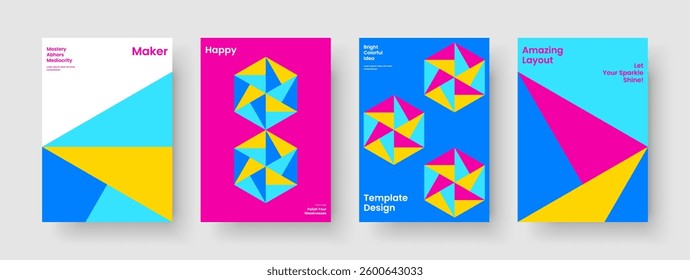Geometric Business Presentation Design. Isolated Flyer Template. Creative Brochure Layout. Poster. Background. Report. Book Cover. Banner. Handbill. Brand Identity. Catalog. Portfolio. Advertising