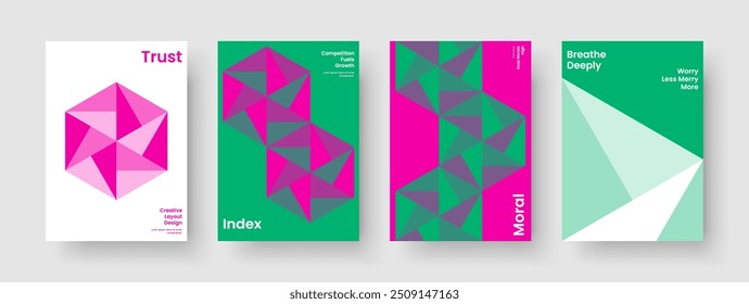 Layout Geométrico Da Apresentação Comercial. Design Criativo de Relatórios. Modelo de banner isolado. Brochura. Panfleto. Cartaz. Histórico. Capa de Livro. Carteira. Identidade da marca. Publicidade. Folheto informativo. Diário