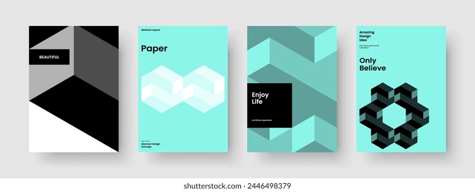 Diseño de presentación comercial geométrica. Diseño de portada de libro aislado. Plantilla Abstractas de afiches. Folleto. Antecedentes. Volante. Informe. Anuncio. Folleto. Handbill. Boletín informativo. Cuaderno. Publicidad