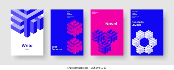 Geometric Business Presentation Layout. Isolated Book Cover Template. Creative Poster Design. Flyer. Background. Banner. Report. Brochure. Pamphlet. Portfolio. Journal. Notebook. Catalog. Magazine
