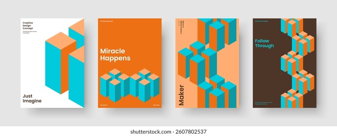 Geometric Business Presentation Layout. Isolated Book Cover Design. Abstract Background Template. Brochure. Report. Flyer. Banner. Poster. Brand Identity. Journal. Notebook. Portfolio. Pamphlet