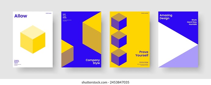 Geometric Business Presentation Layout. Modern Poster Design. Isolated Brochure Template. Background. Flyer. Banner. Book Cover. Report. Handbill. Magazine. Advertising. Portfolio. Catalog. Leaflet