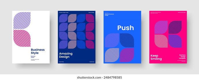 Geometric Business Presentation Layout. Modern Book Cover Design. Isolated Brochure Template. Banner. Flyer. Report. Background. Poster. Pamphlet. Journal. Advertising. Portfolio. Catalog. Notebook