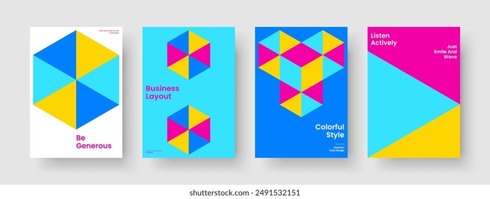 Geometric Business Presentation Layout. Modern Report Template. Abstract Poster Design. Banner. Flyer. Brochure. Background. Book Cover. Brand Identity. Handbill. Portfolio. Leaflet. Advertising - Powered by Shutterstock - Get 15% off with code: PIKWIZARD15