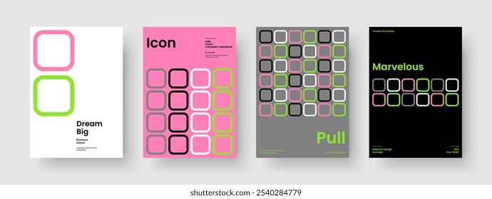 Diseño geométrico de la presentación del negocio. Plantilla de fondo moderno. Diseño de informe aislado. Anuncio. Folleto. Cartel. Volante. Portada de libro. Publicidad. Catálogo. Boletín informativo. Cartera. Manual