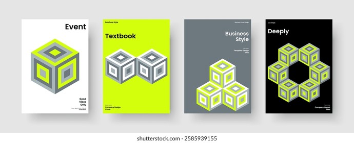 Geometric Business Presentation Layout. Modern Brochure Design. Abstract Book Cover Template. Background. Flyer. Banner. Report. Poster. Leaflet. Pamphlet. Journal. Advertising. Catalog. Portfolio