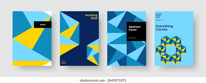 Geometric Business Presentation Layout. Modern Banner Design. Isolated Flyer Template. Poster. Brochure. Background. Book Cover. Report. Portfolio. Newsletter. Brand Identity. Catalog. Leaflet
