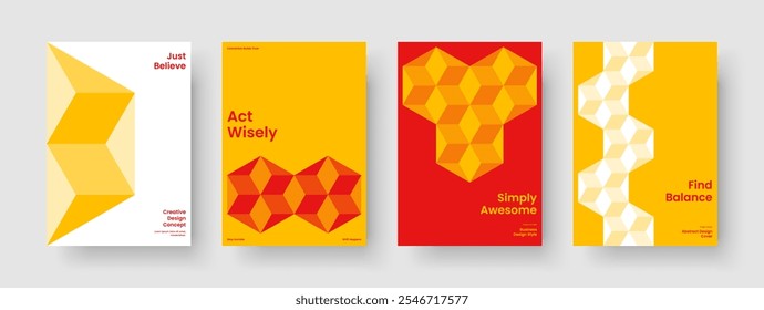 Geometric Business Presentation Template. Abstract Banner Design. Creative Brochure Layout. Background. Book Cover. Flyer. Report. Poster. Catalog. Brand Identity. Leaflet. Newsletter. Portfolio