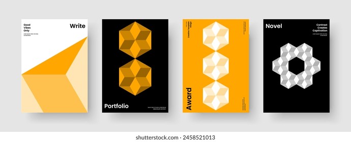 Plantilla de presentación de negocios geométrica. Diseño de Anuncio creativo. Diseño de folleto moderno. Portada del libro. Informe. Antecedentes. Cartel. Volante. Identidad de marca. Publicidad. Cartera. Catálogo. Folleto