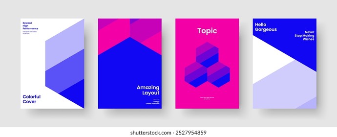 Plantilla de presentación de negocios geométricos. Diseño de volante creativo. Diseño moderno del cartel. Informe. Anuncio. Portada de libro. Antecedentes. Folleto. Diario. Panfleto. Revista. Identidad de marca. Publicidad