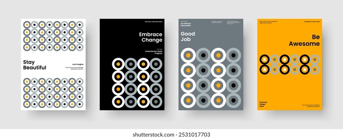 Plantilla de presentación de negocios geométricos. Diseño de informe aislado. Diseño moderno del cartel. Folleto. Volante. Anuncio. Portada de libro. Antecedentes. Publicidad. Identidad de marca. Boletín informativo. Folleto. Manual