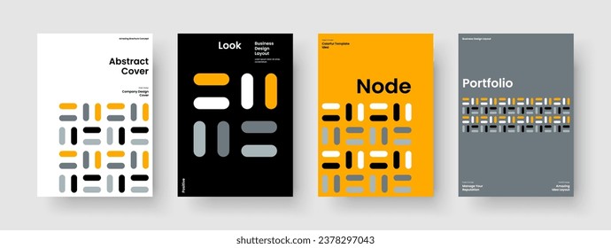 Plantilla de presentación de negocio geométrica. Diseño moderno de portada de libros. Diseño de informe aislado. Cartel. Volante. Antecedentes. Folleto. Cartel. Identidad de marca. Cuaderno. Cartera. Folleto. Revista