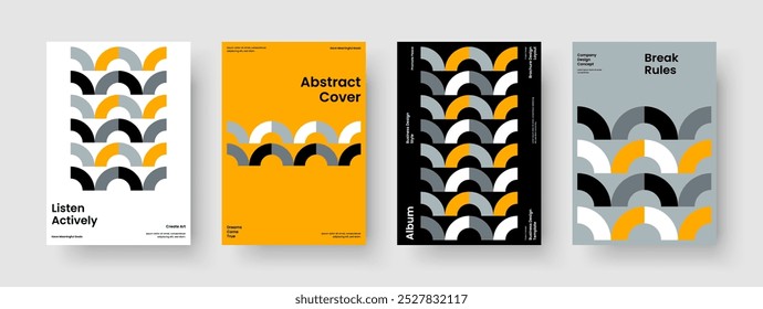 Plantilla de presentación de negocios geométricos. Diseño de fondo moderno. Diseño de Anuncio aislado. Cartel. Volante. Informe. Portada de libro. Folleto. Folleto. Revista. Manual. Boletín informativo. Cartera. Cuaderno