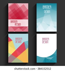 Geometric business templates for brochure, flyer or booklet. Abstract multicolored low poly background. Triangular style book. Vector illustration eps 10