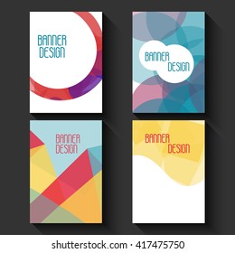 Geometric business templates for brochure, flyer or booklet A4. Abstract multicolored low poly background. Triangular style book. Vector illustration eps 10