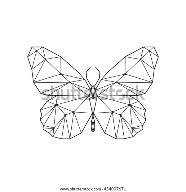 幾何蝶 蝶の星座 のベクター画像素材 ロイヤリティフリー