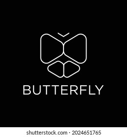 geometric butterfly logo design vector
