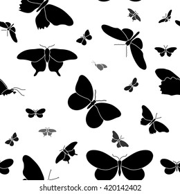  geometric butterfly seamless pattern on white wall. Fashion graphic. Background design. Modern stylish abstract texture. Template for prints, textile, wrapping and decoration. Vector illustration.