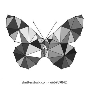 Geometric butterfly vector illustration