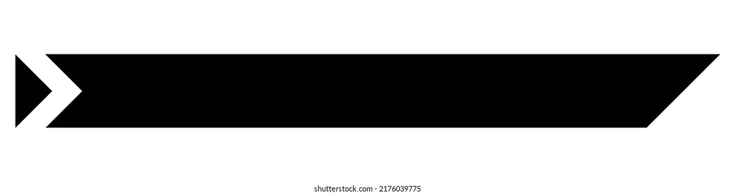 Geometric button, banner rectangle shape with empty, blank space for your message. vector illustration