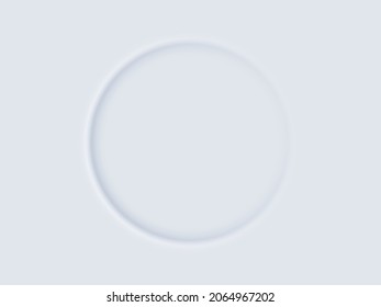 Geometric buttons in neumorphism style. Graphic elements in skeuomorph design. 3d Vector