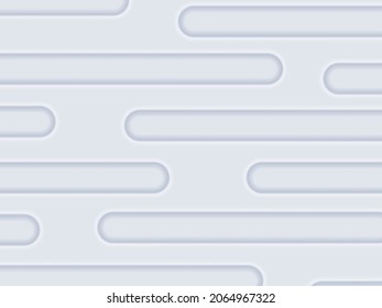 Geometric buttons in neumorphism style. Graphic elements in skeuomorph design. 3d Vector