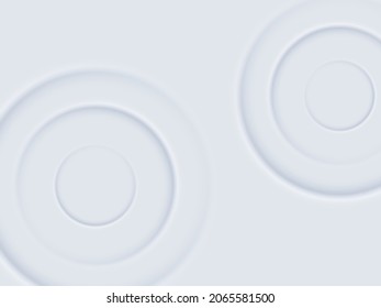 Geometric buttons in neumorphism style. Graphic elements in skeuomorph design. 3d Vector