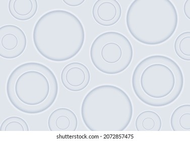 Geometric buttons in neumorphism style. Graphic elements in skeuomorph design. 3d Vector	