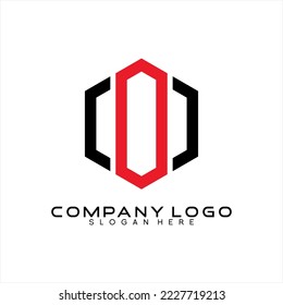 Geometric C O C letter vector logo design. 