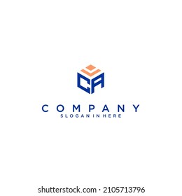 geometric CA logo with hexagon concept