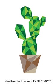 The geometric cactus multifunction using such as background, decoration or wallpaper. The vector picture with high resolution.