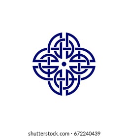 Geometric Calligraphy Ornament Logo Vector