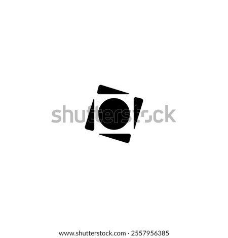 Geometric Camera Lens Logo Design for Photography Brand