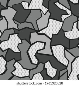Patrón geométrico sin soldadura de camo. Antecedentes abstractos de las cifras. Ilustración del vector