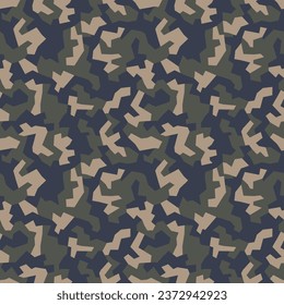 Patrón geométrico sin soldadura de camo. Resumen de antecedentes militares o de camuflaje de caza. Textura urbana de color verde caqui. Papel de pantalla
