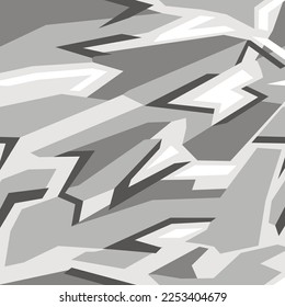 
Geometric camouflage pattern. Abstract gray camo. Camo urban. Print on fabric and clothes. Texture on Vinyl and decal. Vector
