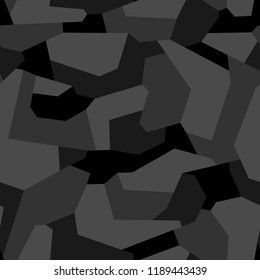 Geometric camouflage seamless pattern. Abstract modern camo military texture background. Vector illustration.