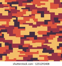Geometric camouflage seamless pattern. Abstract modern military fabric and fashion texture background. Vector illustration.