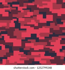Geometric camouflage seamless pattern. Abstract modern military fabric and fashion texture background. Vector illustration.