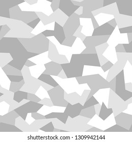 Geometric camouflage seamless pattern. Abstract modern trendy military style camo texture for fabric and fashion print. Endless vector background.