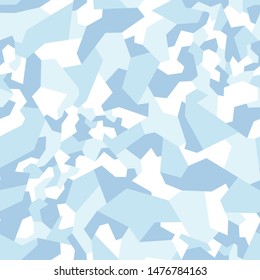 Geometric camouflage seamless pattern. Abstract modern camo military texture for fabric and fashion print. Army and hunting endless masking background. Vector illustration.