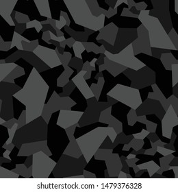 Geometric camouflage seamless pattern. Abstract modern camo military texture for fabric and fashion print. Army and hunting endless masking background. Vector illustration.