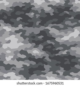 Geometric camouflage seamless pattern. Abstract modern endless trendy camo texture. Fabric and fashion textile print templeate. Vector illustration.