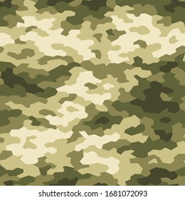 Diseño de camuflaje geométrico sin fisuras. Resumen de textura moderna e interminable de camo. Templo textil de tela y moda. Ilustración vectorial.