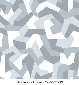 Geometric camouflage seamless pattern. Abstract modern military urban camo texture for fabric and fashion print. Vector illustration.