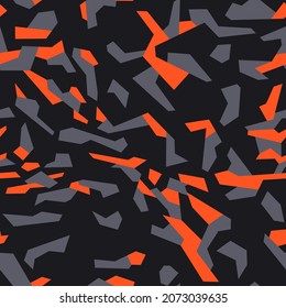 Geometric camouflage seamless pattern. Abstract modern military camo background of polygons for fabric textile and vinyl wrap print. Endless vector illustration.