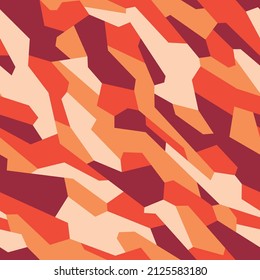 Geometric camouflage seamless pattern. Abstract modern military camo  background of polygons for fabric textile and vinyl wrap print. Endless vector illustration.