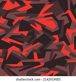Geometric camouflage seamless pattern. Abstract modern military camo background of polygons for fabric textile and vinyl wrap print. Vector illustration.
