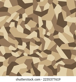 Geometric camouflage seamless pattern. Abstract modern military urban camo texture for fabric and fashion print. Vector background.